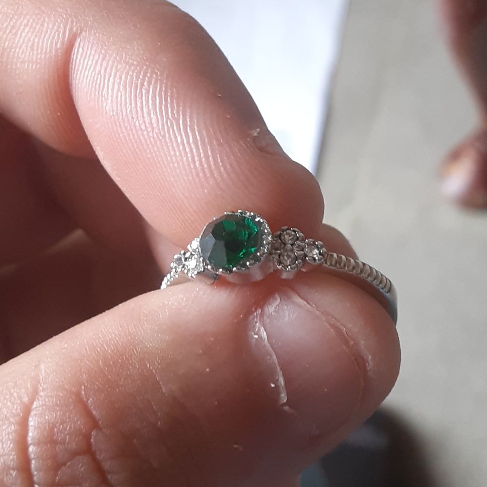An emerald ring